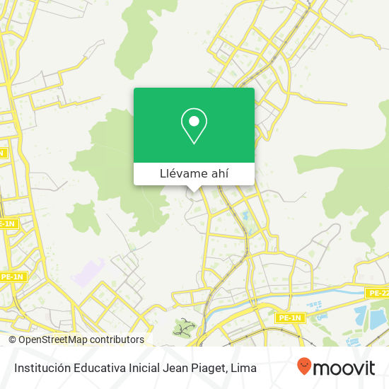 Mapa de Institución Educativa Inicial Jean Piaget