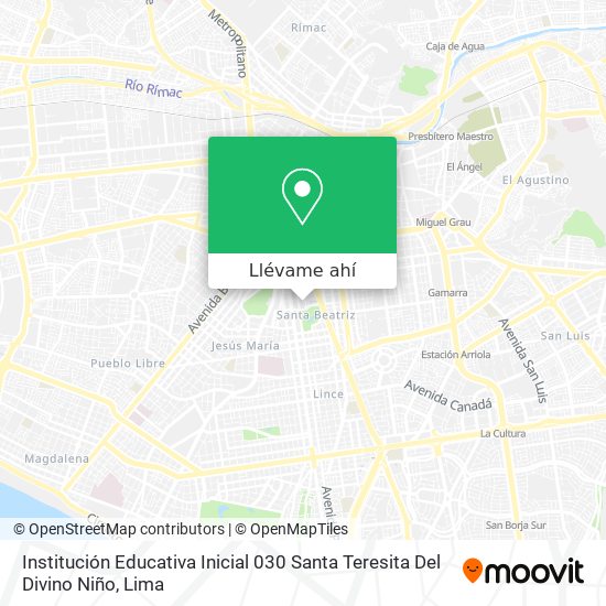 Mapa de Institución Educativa Inicial 030 Santa Teresita Del Divino Niño