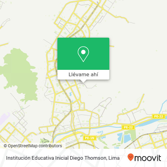 Mapa de Institución Educativa Inicial Diego Thomson