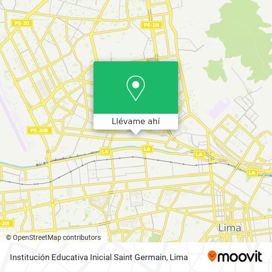 Mapa de Institución Educativa Inicial Saint Germain