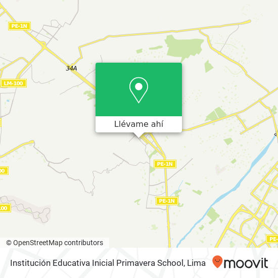 Mapa de Institución Educativa Inicial Primavera School
