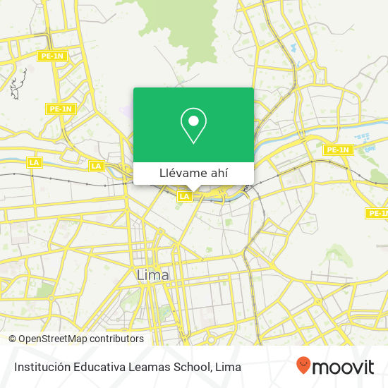 Mapa de Institución Educativa Leamas School
