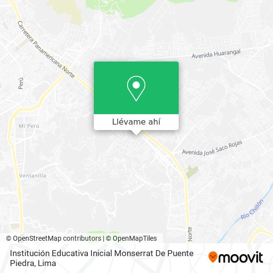 Mapa de Institución Educativa Inicial Monserrat De Puente Piedra