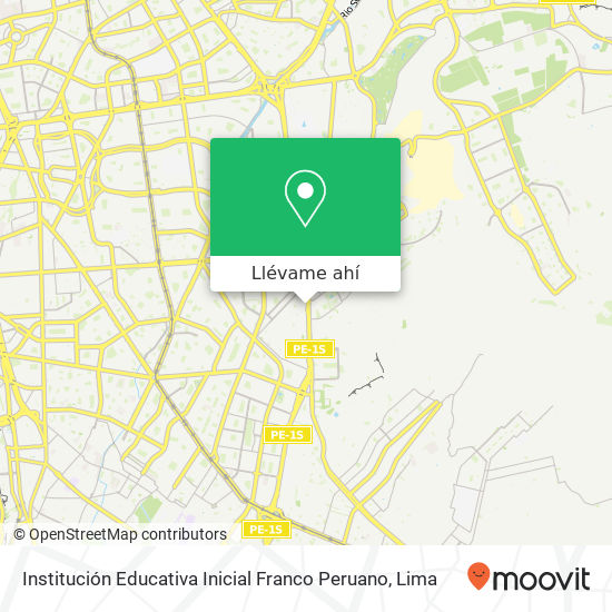 Mapa de Institución Educativa Inicial Franco Peruano