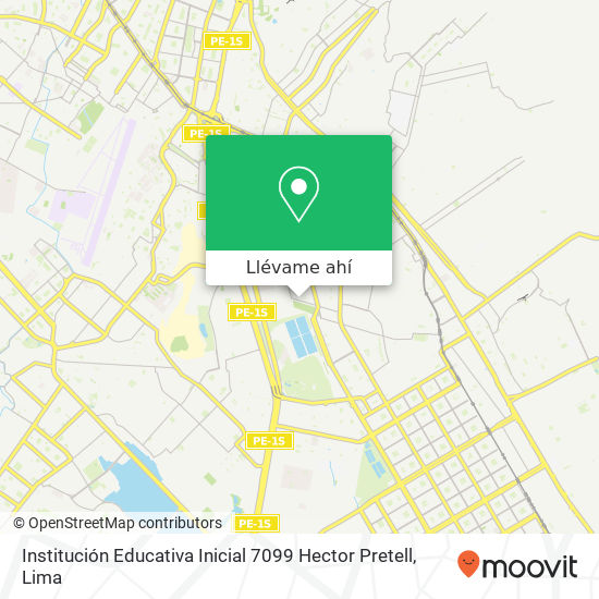 Mapa de Institución Educativa Inicial 7099 Hector Pretell