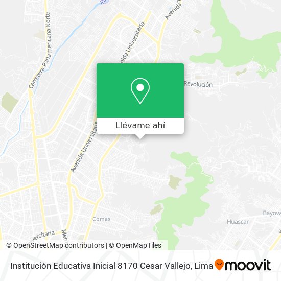 Mapa de Institución Educativa Inicial 8170 Cesar Vallejo