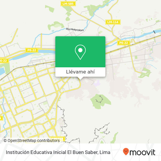Mapa de Institución Educativa Inicial El Buen Saber