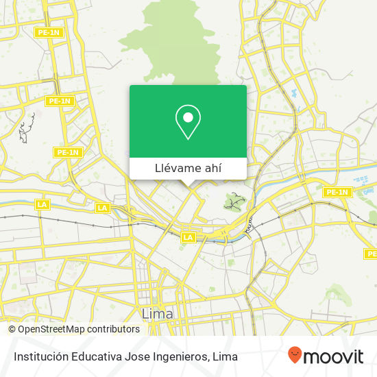 Mapa de Institución Educativa Jose Ingenieros