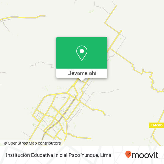 Mapa de Institución Educativa Inicial Paco Yunque
