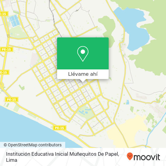 Mapa de Institución Educativa Inicial Muñequitos De Papel