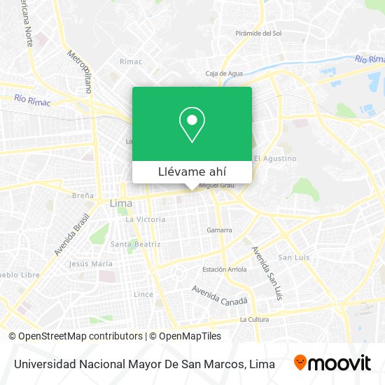 Mapa de Universidad Nacional Mayor De San Marcos