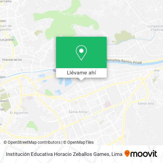 Mapa de Institución Educativa Horacio Zeballos Games