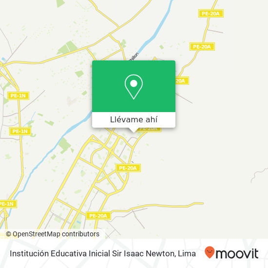 Mapa de Institución Educativa Inicial Sir Isaac Newton