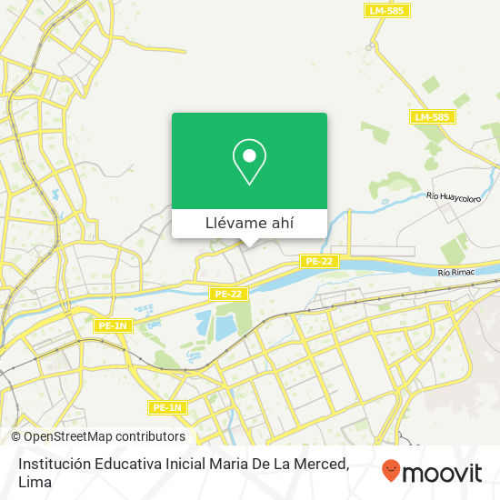 Mapa de Institución Educativa Inicial Maria De La Merced