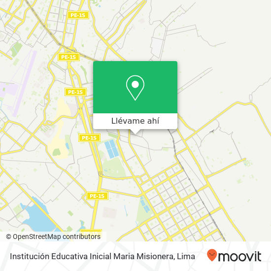 Mapa de Institución Educativa Inicial Maria Misionera