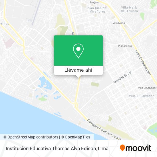 Mapa de Institución Educativa Thomas Alva Edison