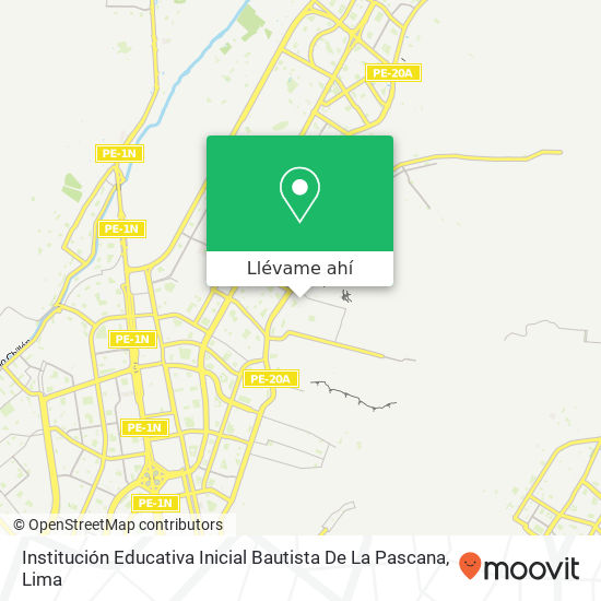 Mapa de Institución Educativa Inicial Bautista De La Pascana