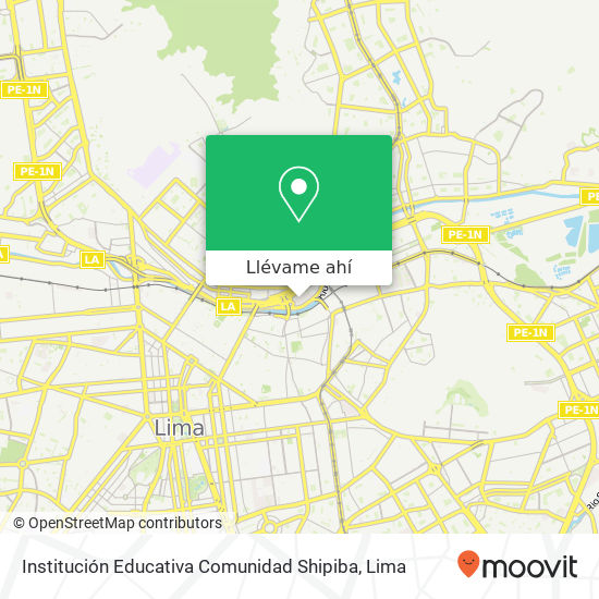 Mapa de Institución Educativa Comunidad Shipiba