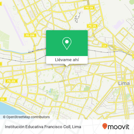Mapa de Institución Educativa Francisco Coll
