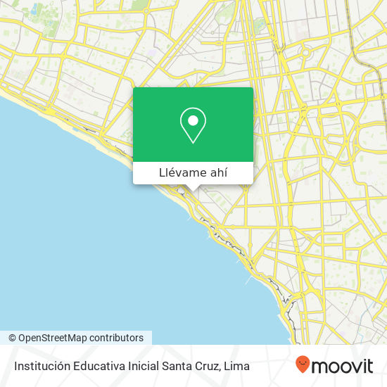 Mapa de Institución Educativa Inicial Santa Cruz
