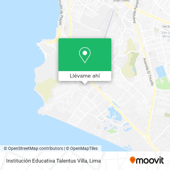 Mapa de Institución Educativa Talentus Villa
