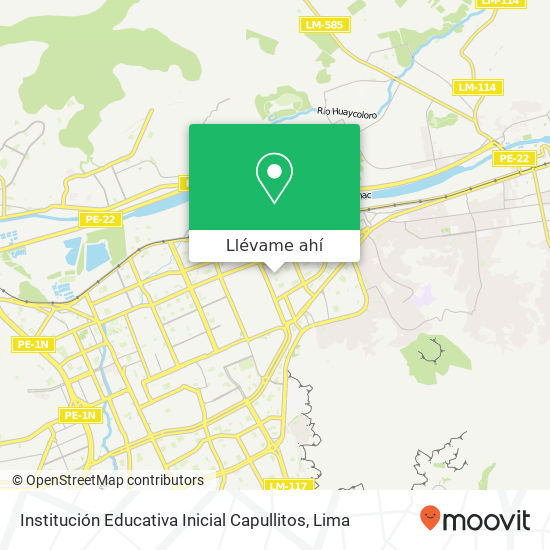 Mapa de Institución Educativa Inicial Capullitos