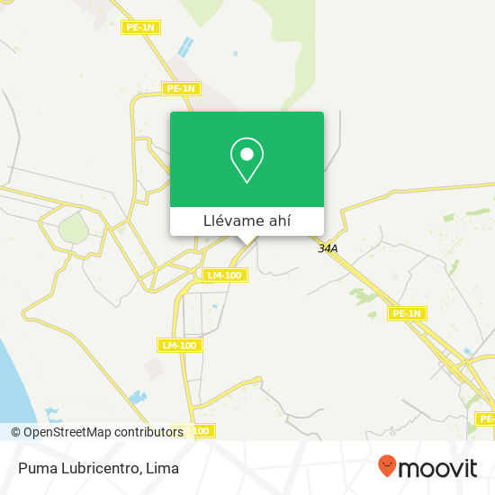Mapa de Puma Lubricentro