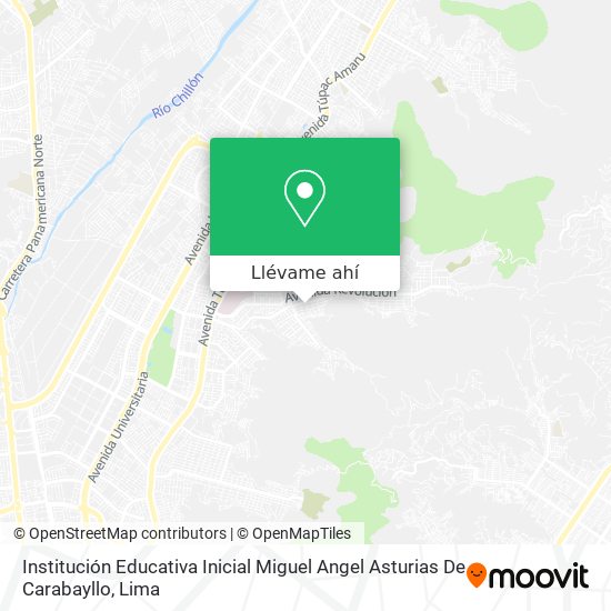 Mapa de Institución Educativa Inicial Miguel Angel Asturias De Carabayllo