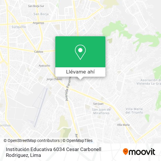 Mapa de Institución Educativa 6034 Cesar Carbonell Rodriguez