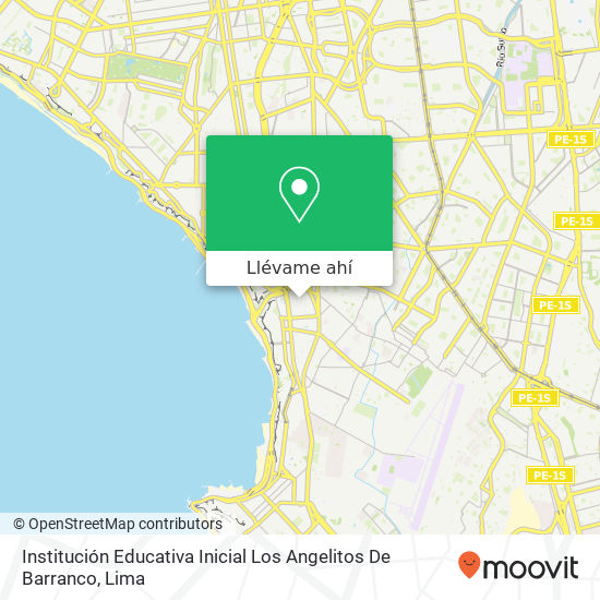 Mapa de Institución Educativa Inicial Los Angelitos De Barranco