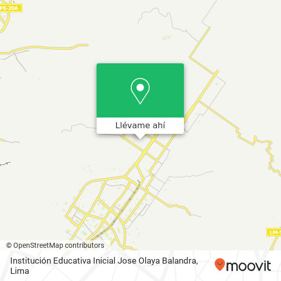 Mapa de Institución Educativa Inicial Jose Olaya Balandra