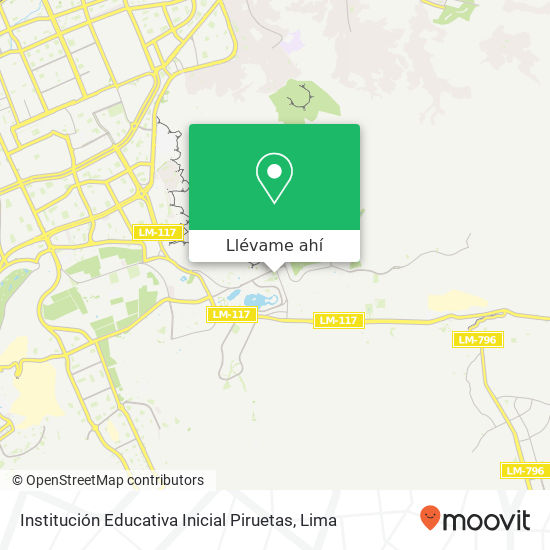 Mapa de Institución Educativa Inicial Piruetas
