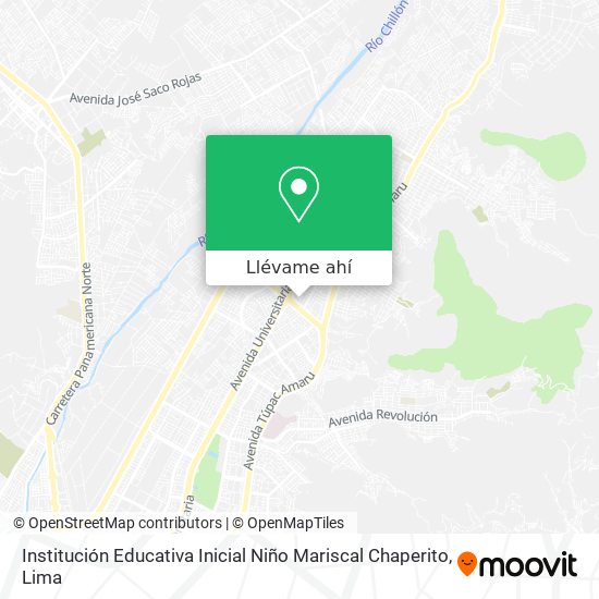 Mapa de Institución Educativa Inicial Niño Mariscal Chaperito