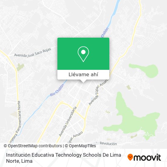 Mapa de Institución Educativa Technology Schools De Lima Norte