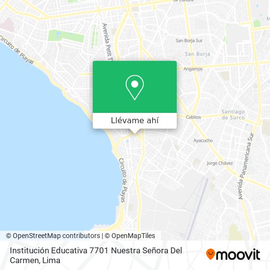 Mapa de Institución Educativa 7701 Nuestra Señora Del Carmen