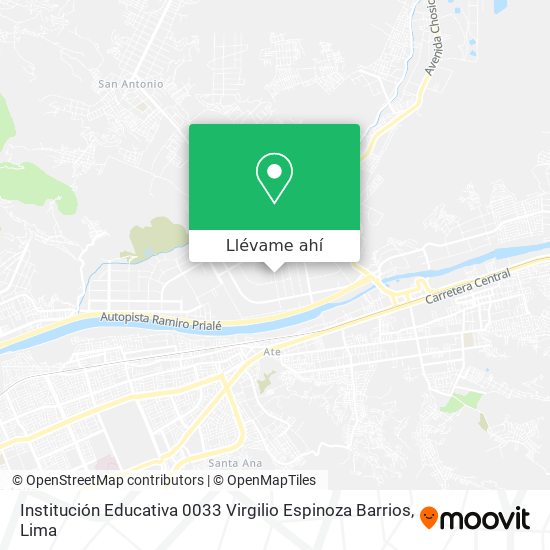 Mapa de Institución Educativa 0033 Virgilio Espinoza Barrios