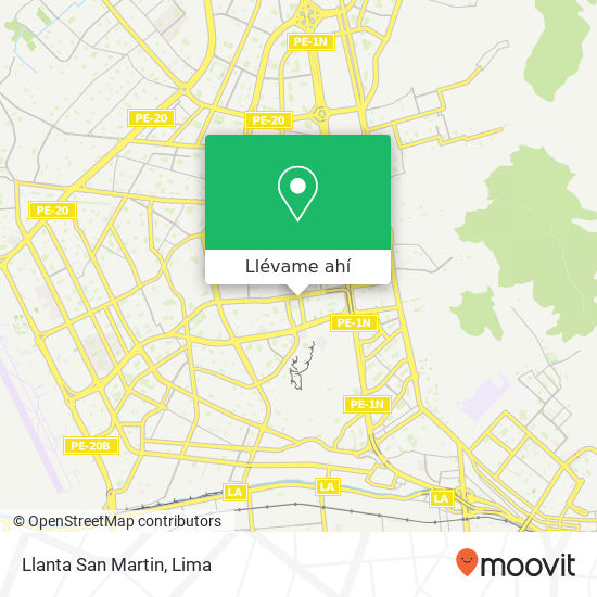 Mapa de Llanta San Martin