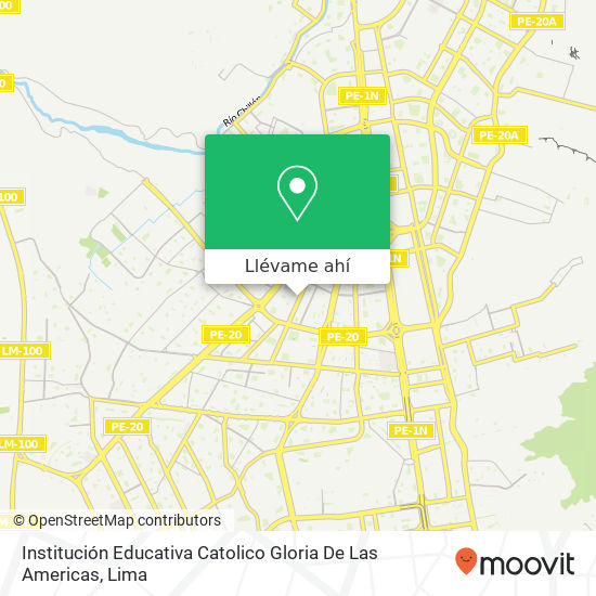 Mapa de Institución Educativa Catolico Gloria De Las Americas