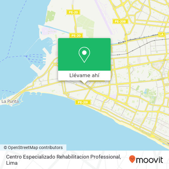 Mapa de Centro Especializado Rehabilitacion Professional