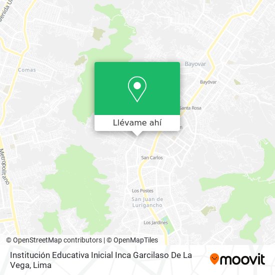 Mapa de Institución Educativa Inicial Inca Garcilaso De La Vega