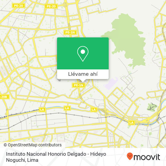 Mapa de Instituto Nacional Honorio Delgado - Hideyo Noguchi