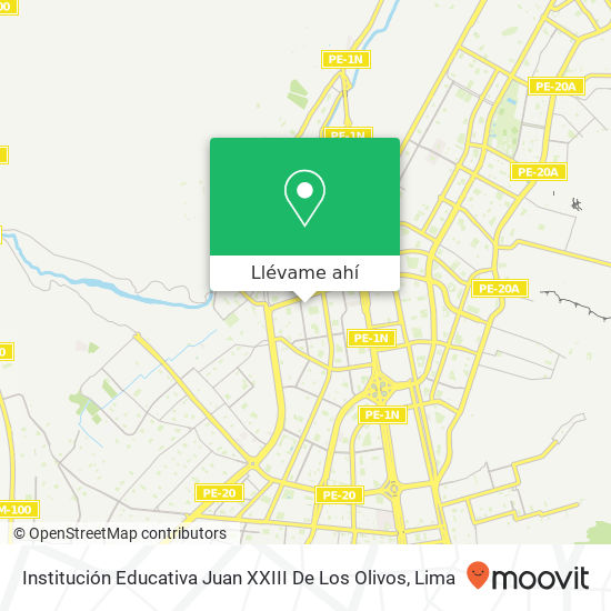 Mapa de Institución Educativa Juan XXIII De Los Olivos