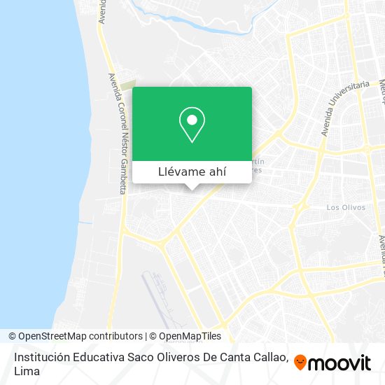 Mapa de Institución Educativa Saco Oliveros De Canta Callao
