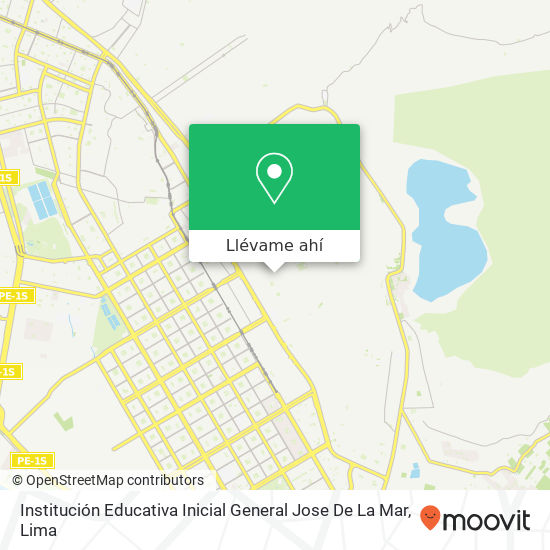 Mapa de Institución Educativa Inicial General Jose De La Mar