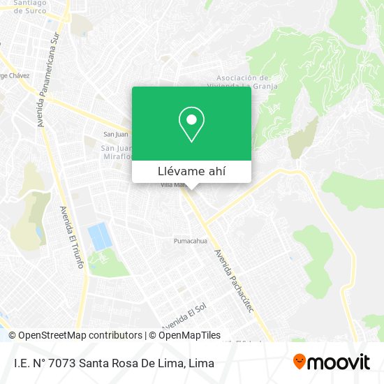 Mapa de I.E. N° 7073 Santa Rosa De Lima