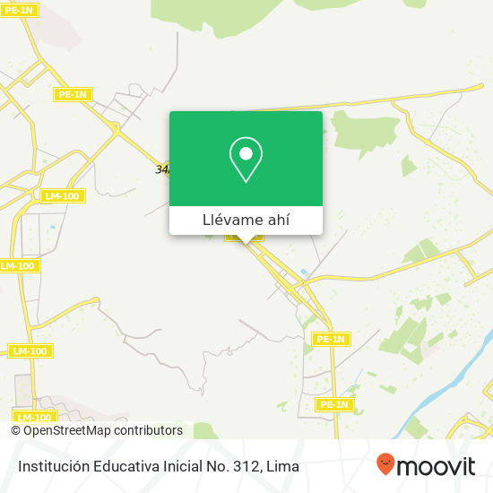 Mapa de Institución Educativa Inicial No. 312