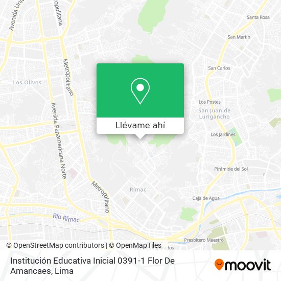 Mapa de Institución Educativa Inicial 0391-1 Flor De Amancaes
