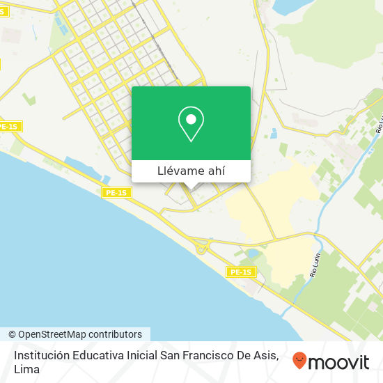 Mapa de Institución Educativa Inicial San Francisco De Asis