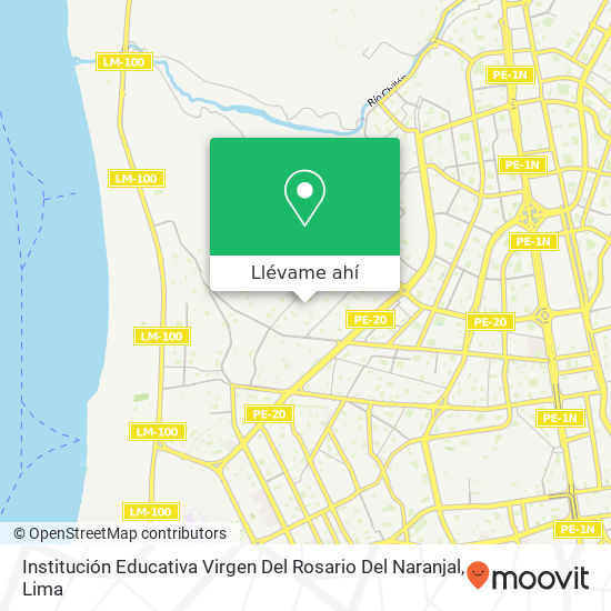 Mapa de Institución Educativa Virgen Del Rosario Del Naranjal