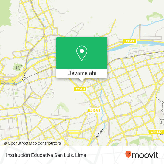 Mapa de Institución Educativa San Luis